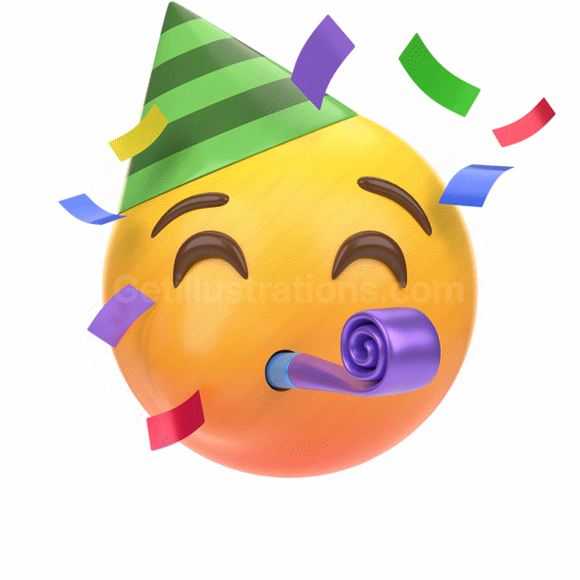 Download emoticon, emoji, sticker, face, celebrate, celebration, party ...