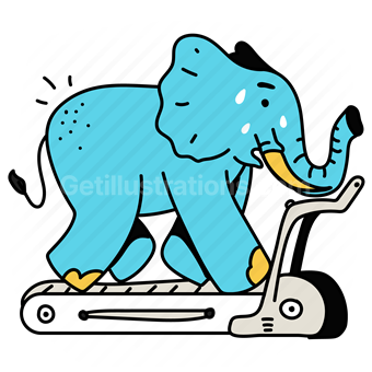 erectie bijnaam Mus Download treadmill, elephant, sports, sport, active, fitness, diet, weight-  Mini illustrations